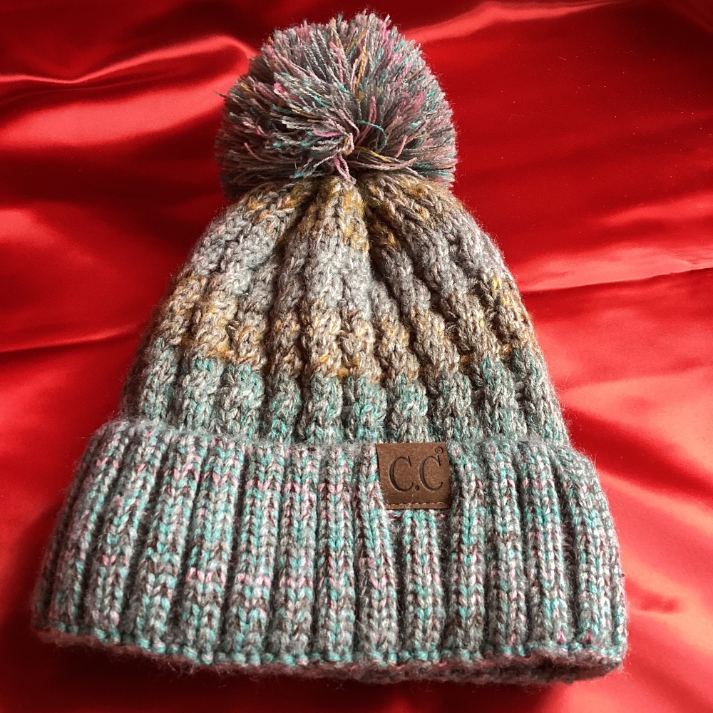 C.C Exclusives Knit Puff Ball Lined Hat